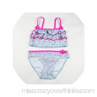 Children Beachwear Bathing Suit Cake Print Girl Bikinis Set Blue B07QBF347K
